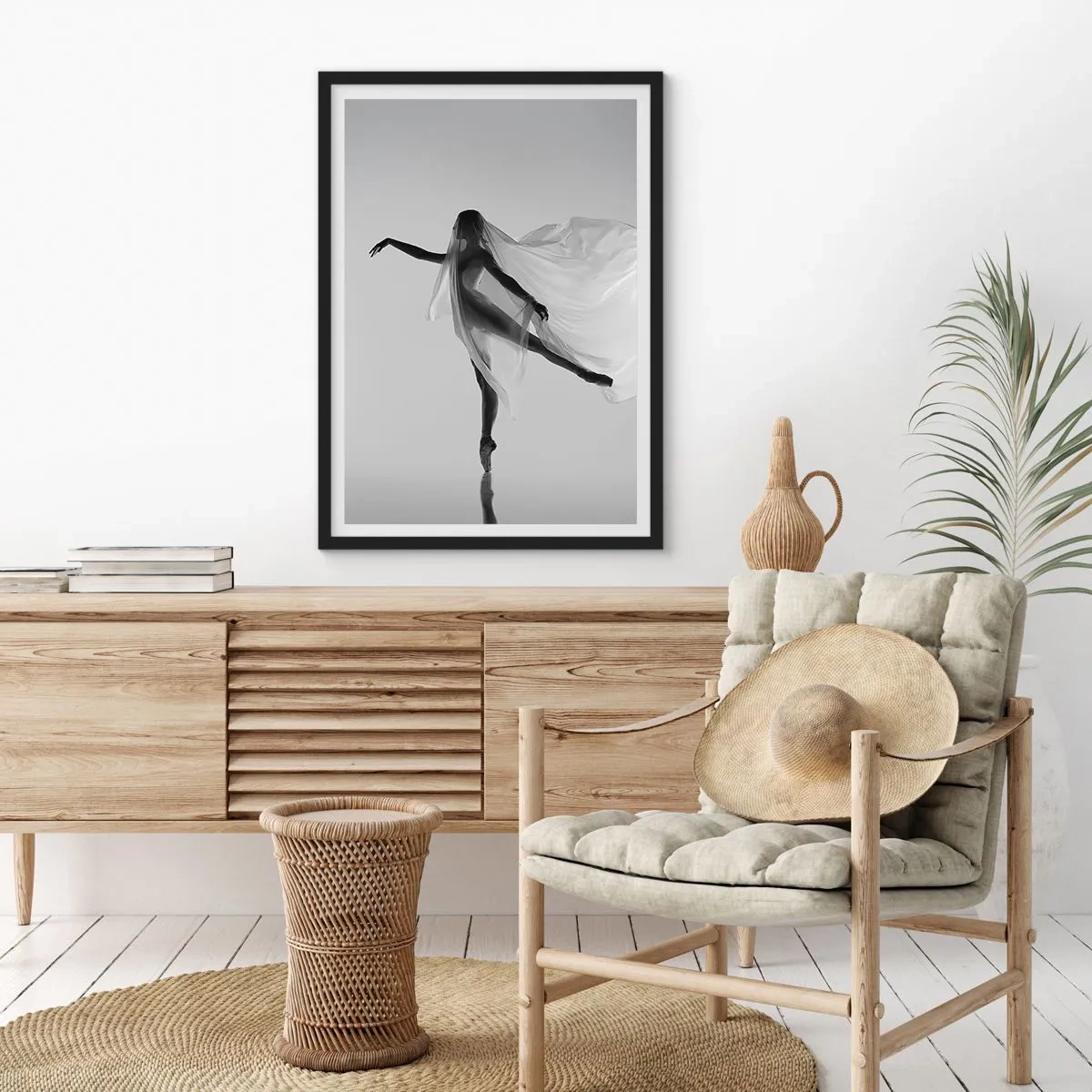Plagát v čiernom ráme - Ľahkosť a pôvab - 61x91 cm