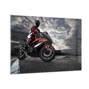 Obraz na skle - Temný jazdec - 100x70 cm