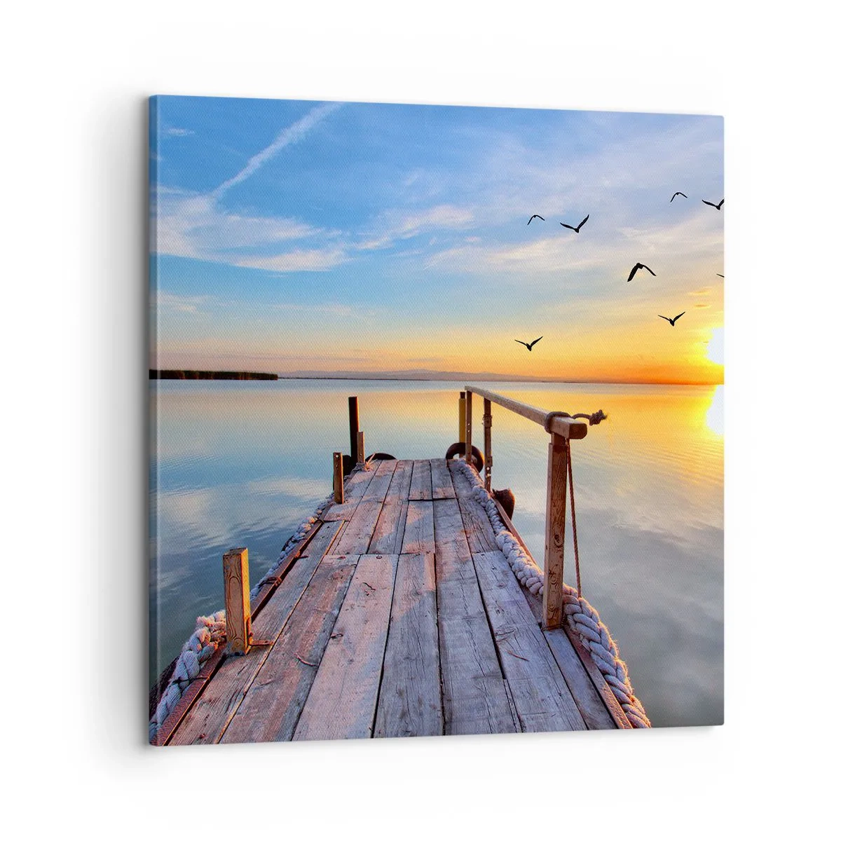 Obraz na plátne - Ísť pred seba smerom k slnku - 60x60 cm