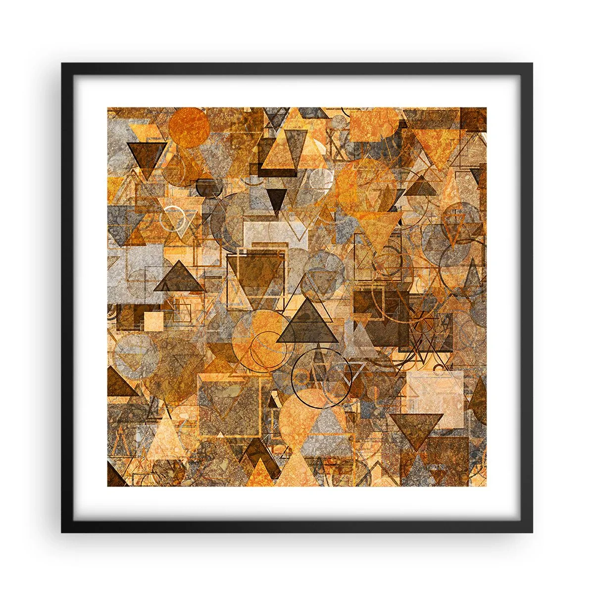 Plagát v čiernom ráme - Svet zachytený do tvaru - 50x50 cm