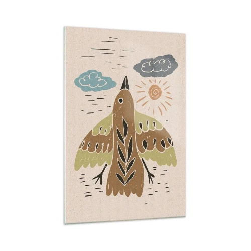 Obraz na skle - Radostný let - 70x100 cm