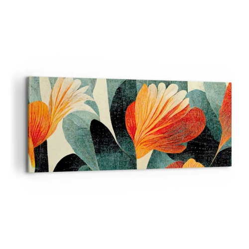 Obraz na plátne - Tropické horúco a chlad zelene - 100x40 cm