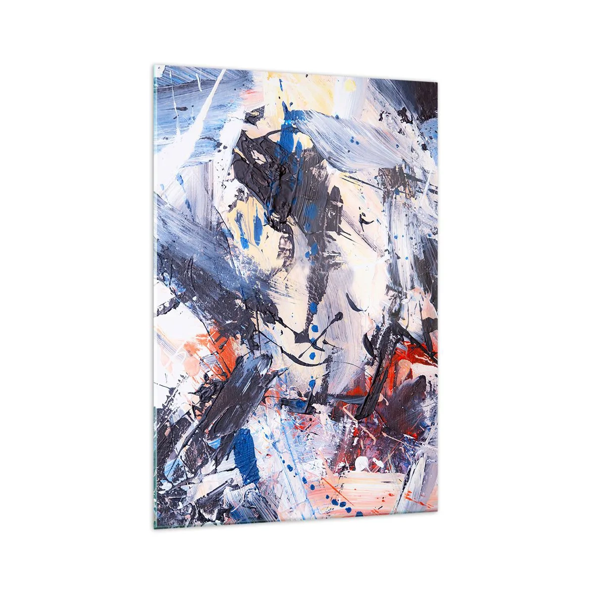 Obraz na skle - Bláznivý tanec abstrakcie - 70x100 cm