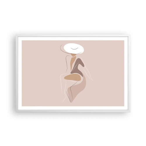Plagát v bielom ráme - Ako vyzerá pravá dáma? - 91x61 cm