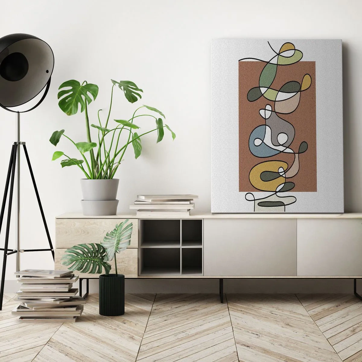 Obraz na plátne - Abstrakcia: farebné vyvádzanie - 50x70 cm