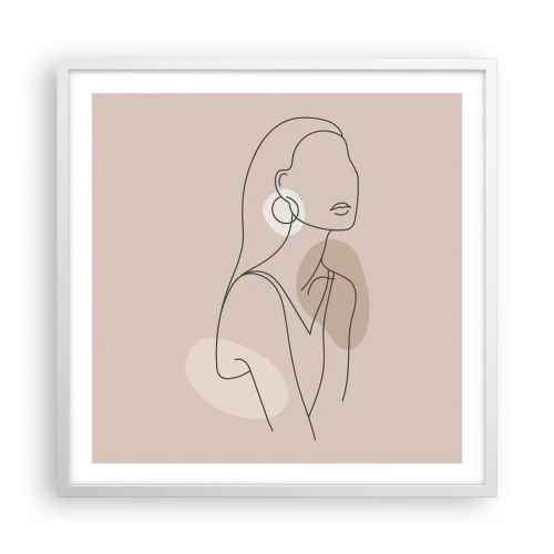 Plagát v bielom ráme - Dievčenská ikona - 60x60 cm