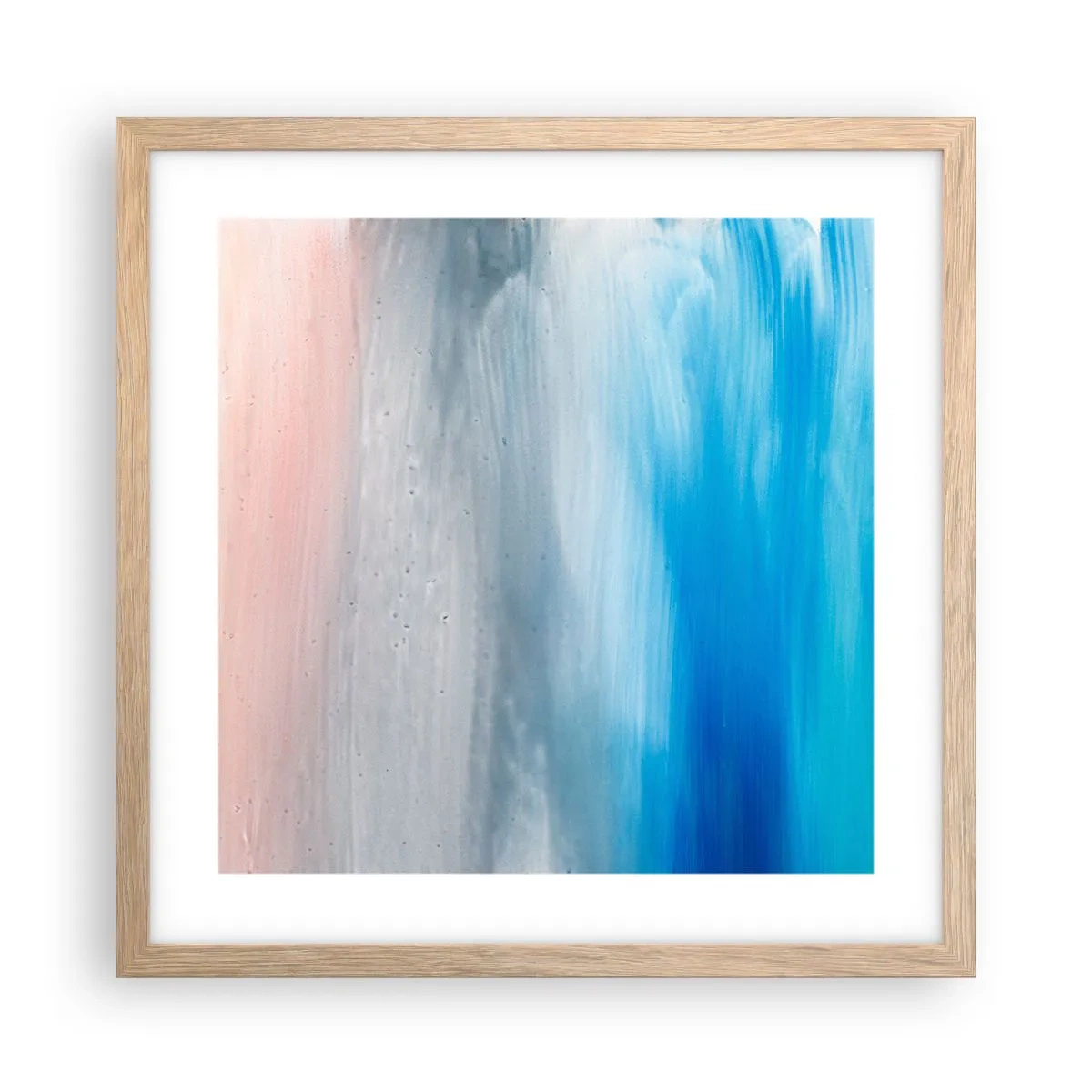 Plagát v ráme zo svetlého duba - Živly: vzduch - 40x40 cm
