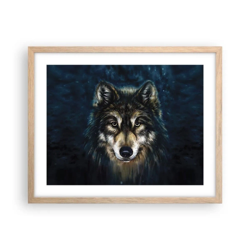 Plagát v ráme zo svetlého duba - Alfa? A omega - 50x40 cm