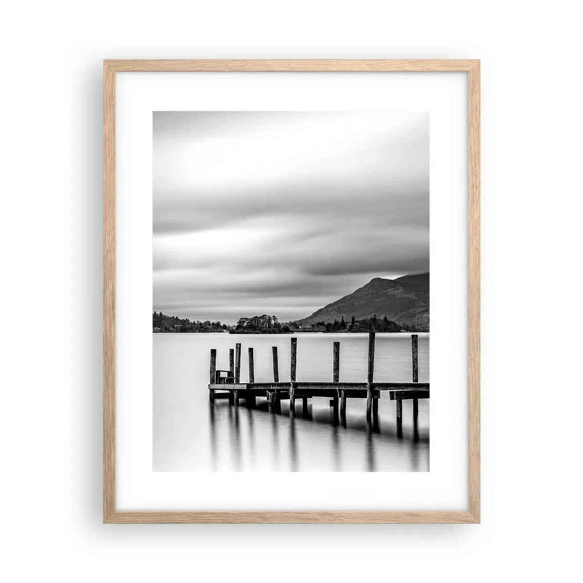 Plagát v ráme zo svetlého duba - Jemnosť a sila - 40x50 cm