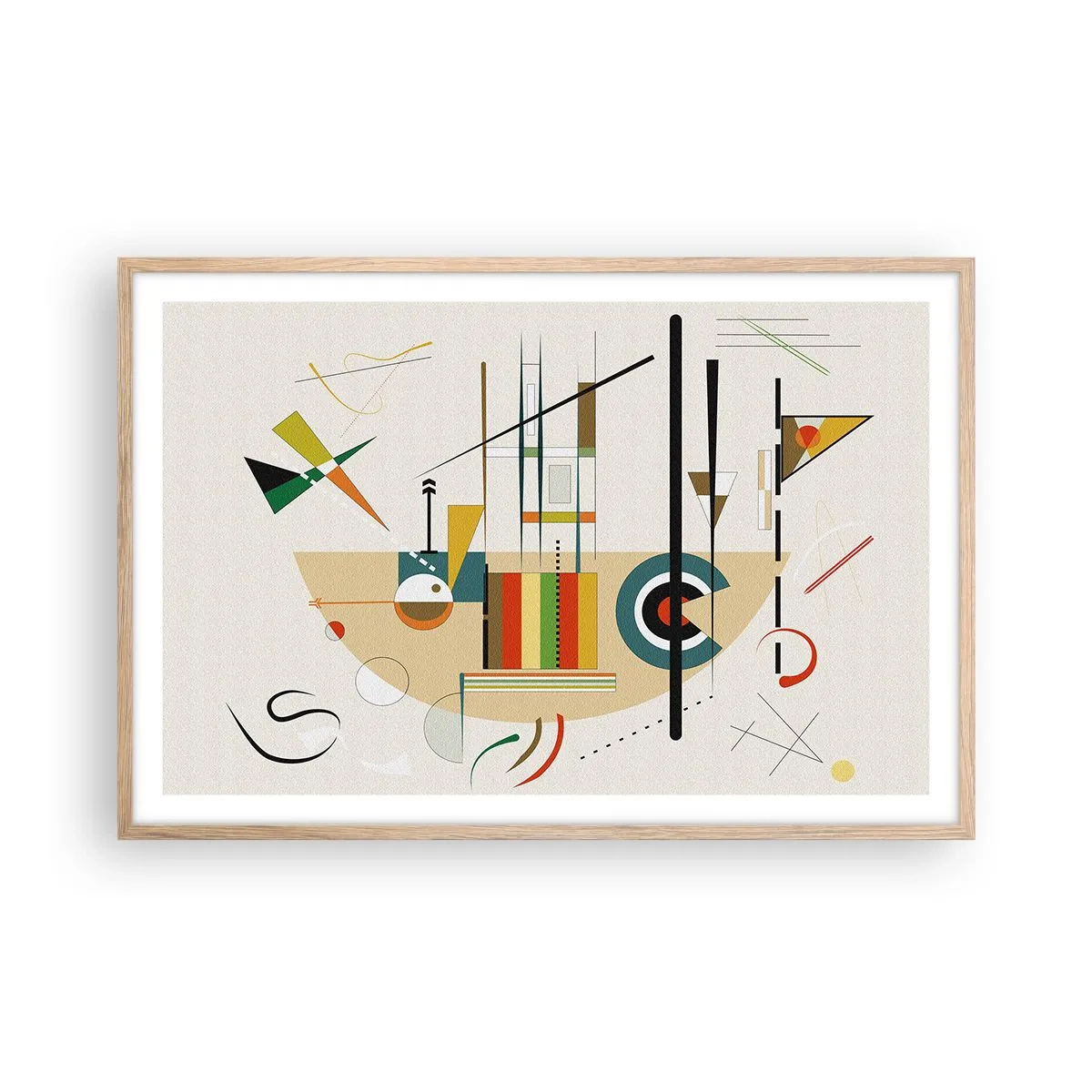 Plagát v ráme zo svetlého duba - A svet sa smeje - 91x61 cm