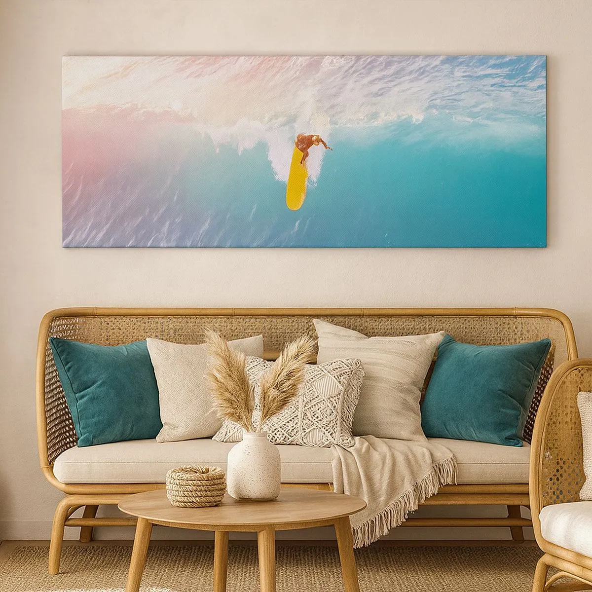 Obraz na plátne - Oceanický jazdec - 100x40 cm