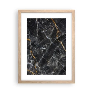 Plagát v ráme zo svetlého duba - Vnútorný život kameňa - 30x40 cm