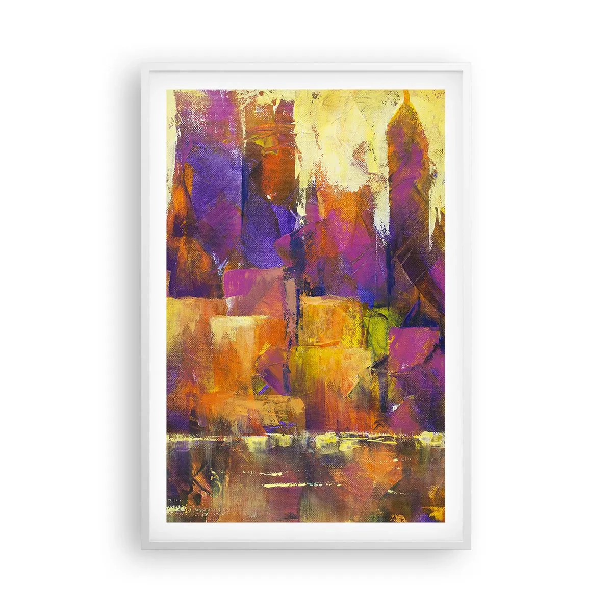 Plagát v bielom ráme - Metropolitná kompozícia - 61x91 cm