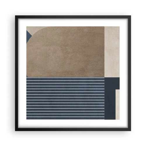 Plagát v čiernom ráme - Kompozícia jednoduchosti a guľatosti - 50x50 cm