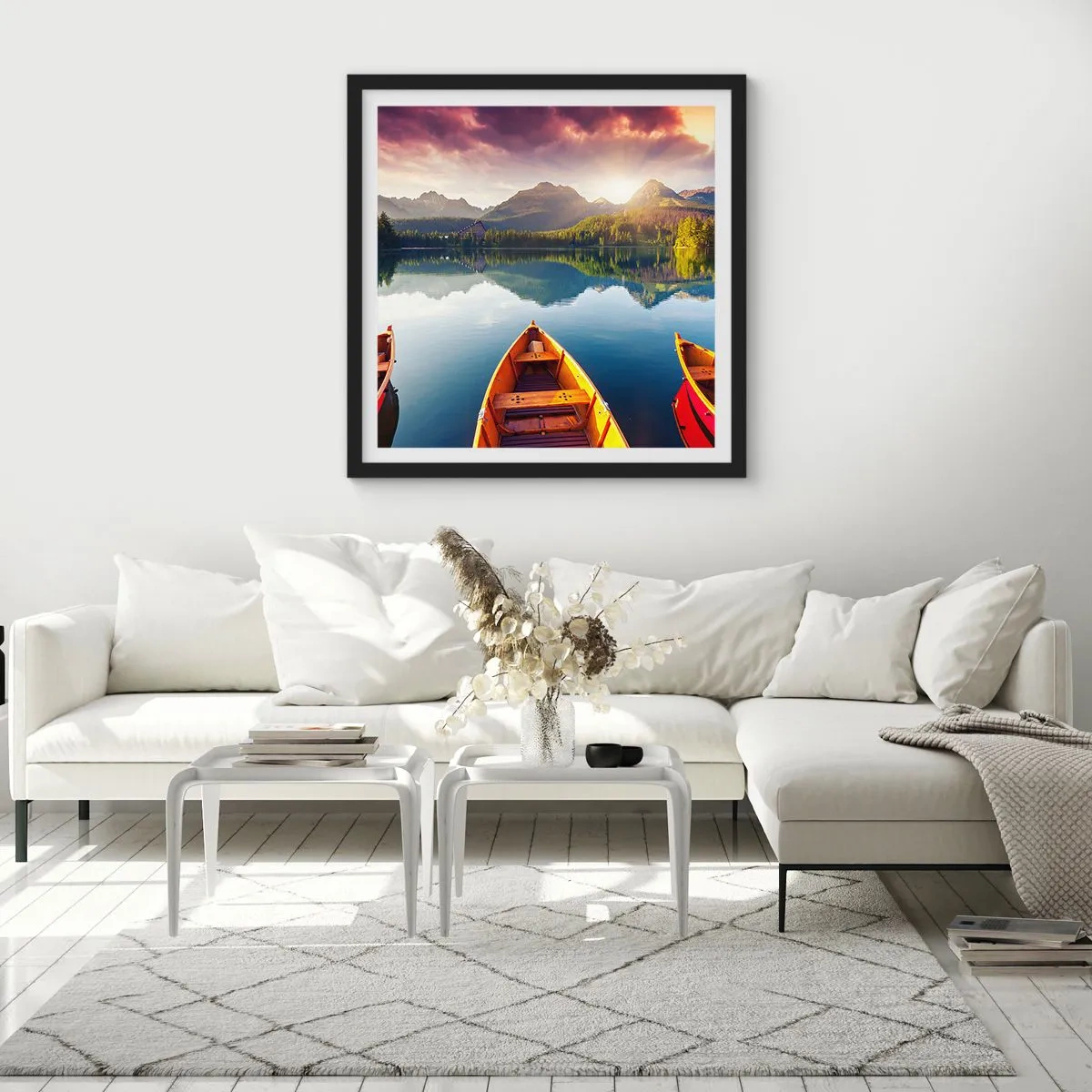 Plagát v čiernom ráme - Nič proti prírode - 60x60 cm