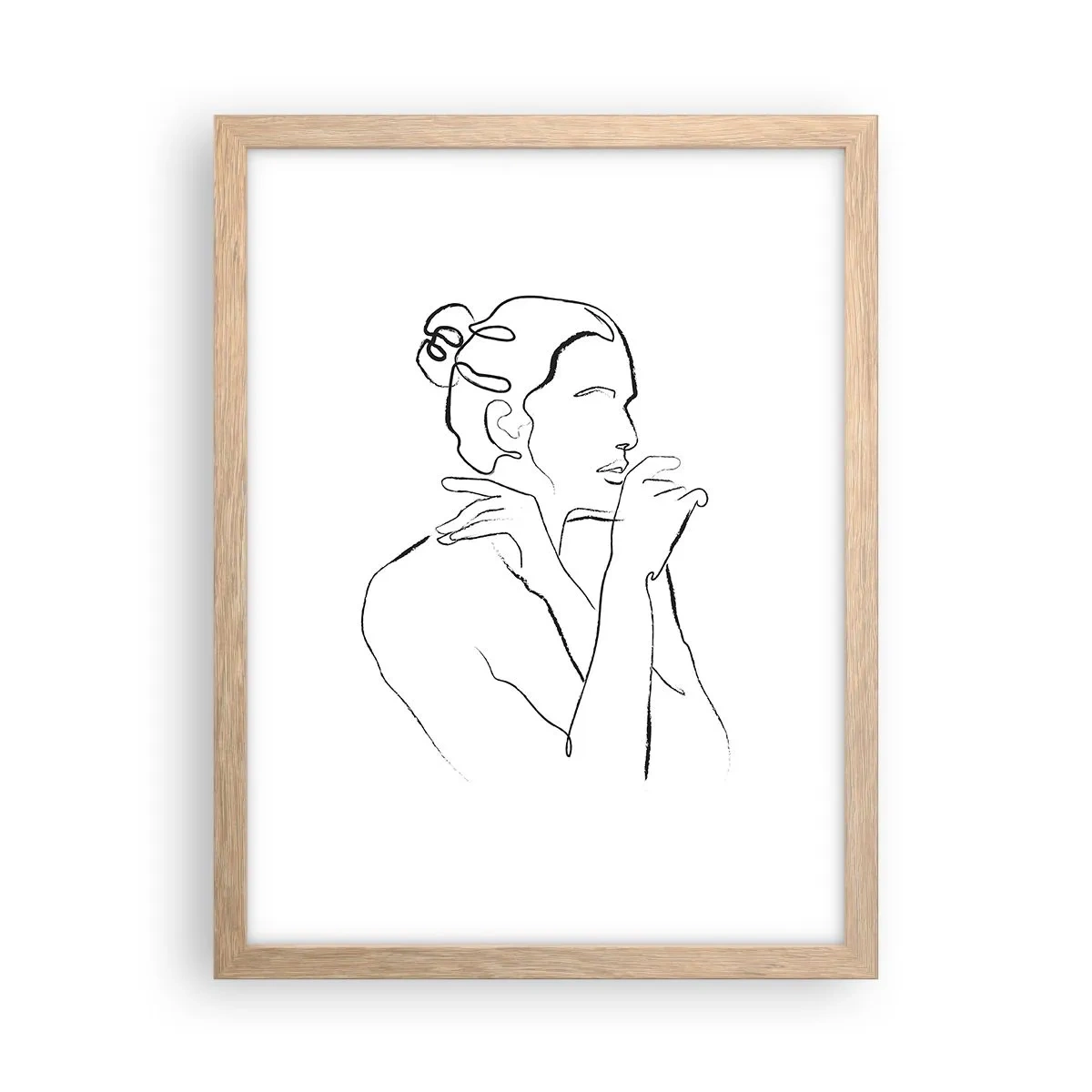 Plagát v ráme zo svetlého duba - Akt: zmyselné tajomstvo - 30x40 cm