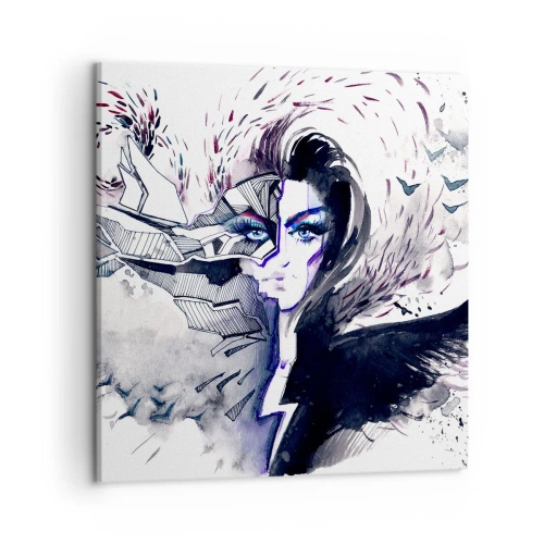 Obraz na plátne - Démonická a krásna - 50x50 cm