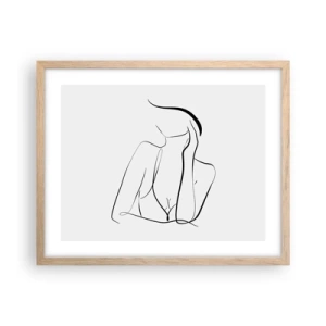 Plagát v ráme zo svetlého duba - Na vlne snov - 50x40 cm