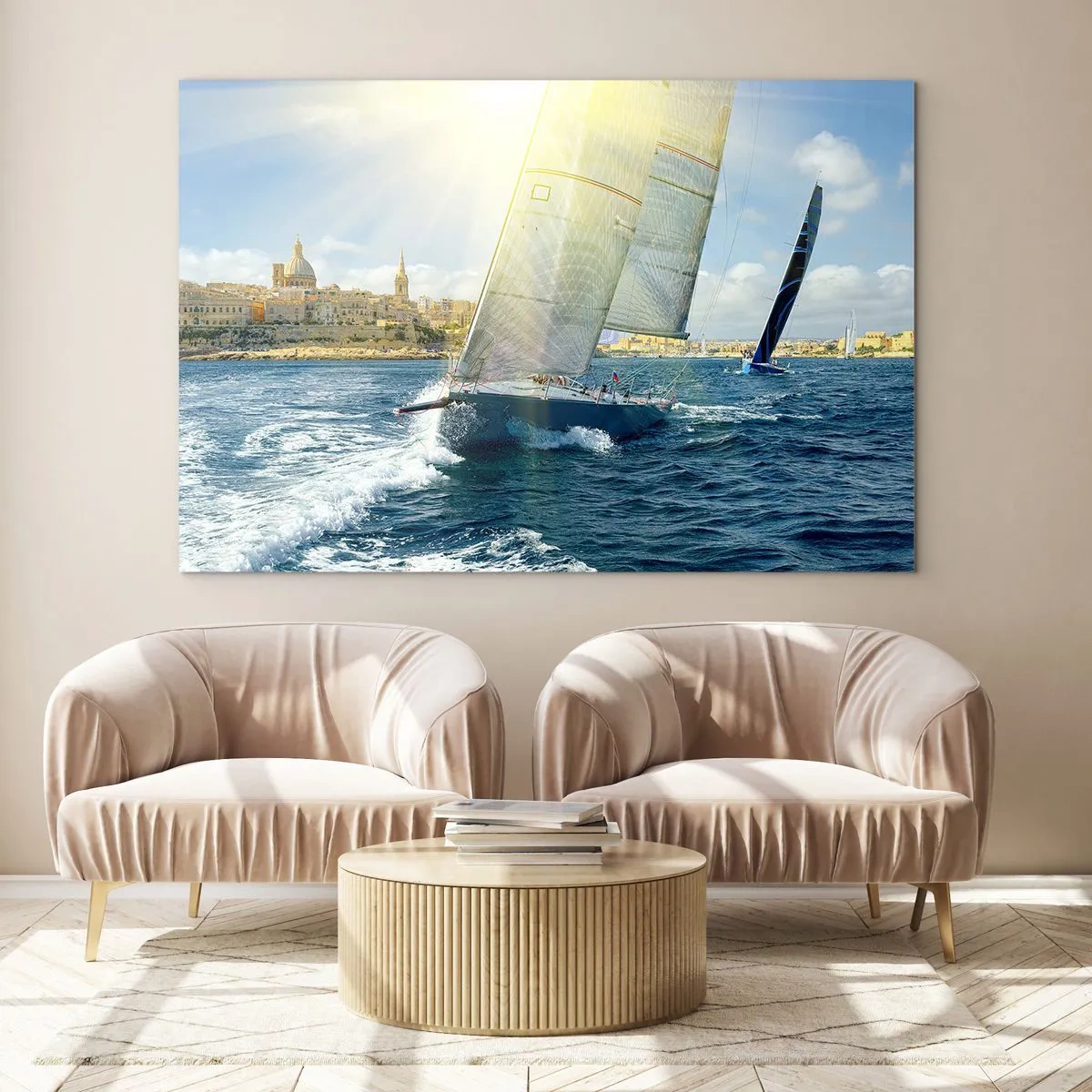 Obraz na skle - Čas odísť z mesta - 120x80 cm