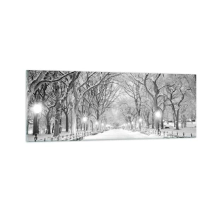 Obraz na skle - Štyri ročné obdobia – zima - 140x50 cm