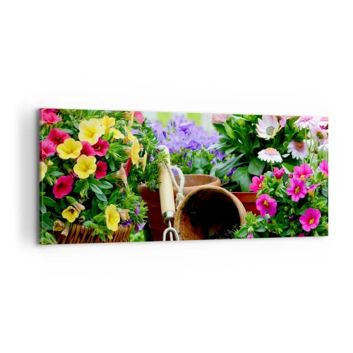 Obraz na plátne - Záhradka Žofky - 100x40 cm