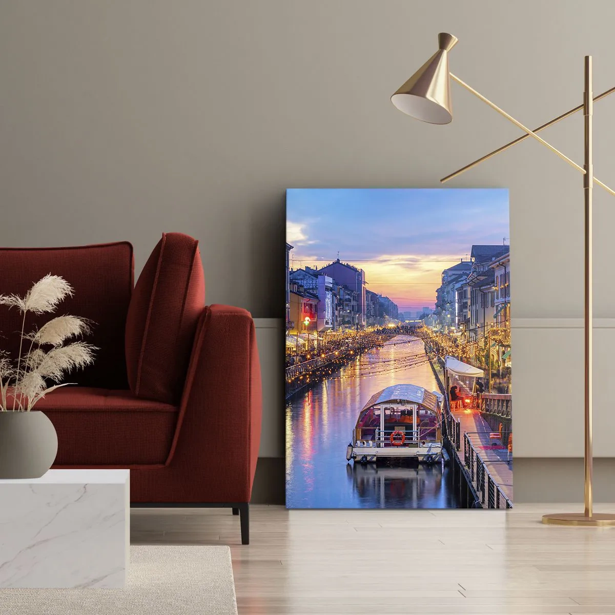 Obraz na plátne - Večer plný svetla a zábavy - 50x70 cm