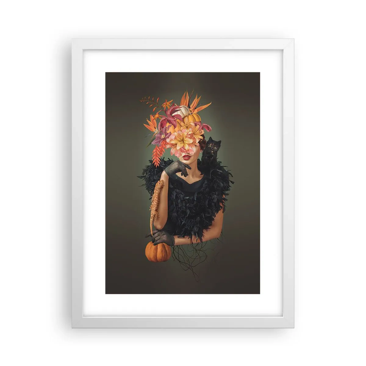 Plagát v bielom ráme - Kúzlo čarodejnice - 30x40 cm