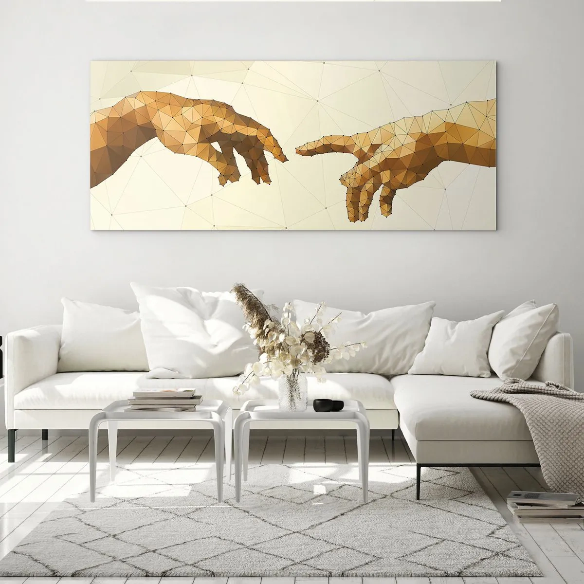 Obraz na skle - Božská geometria - 140x50 cm