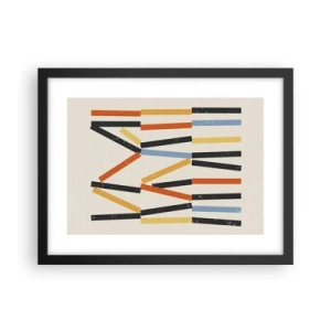 Plagát v čiernom ráme - Kompozícia na úrovni - 40x30 cm