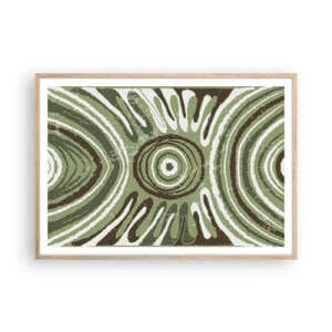 Plagát v ráme zo svetlého duba - Explózia emócií - 100x70 cm