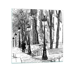Obraz na skle - Milostný príbeh alebo horor? - 30x30 cm