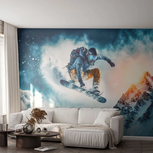 Fototapeta Premium Canvas - Extrémne emócie - Snowboarding, Šport, Zima - 100x70 cm