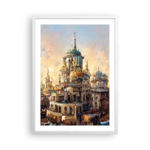 Plagát v bielom ráme - Mesto miest - 50x70 cm