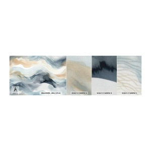 Vzorka fototapety Premium Canvas - Abstrakcia snehu a hmly - Kus, Akvarel, Minimalizmus - 100x30 cm