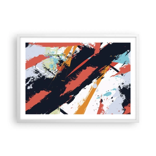 Plagát v bielom ráme - Dynamická kompozícia - 70x50 cm