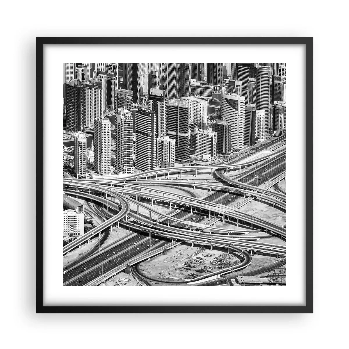 Plagát v čiernom ráme - Dubaj – neskutočné mesto - 50x50 cm