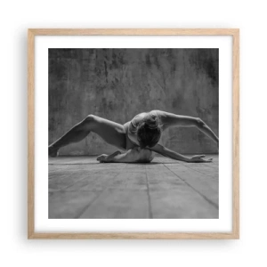 Plagát v ráme zo svetlého duba - Nájdená symetria - 50x50 cm