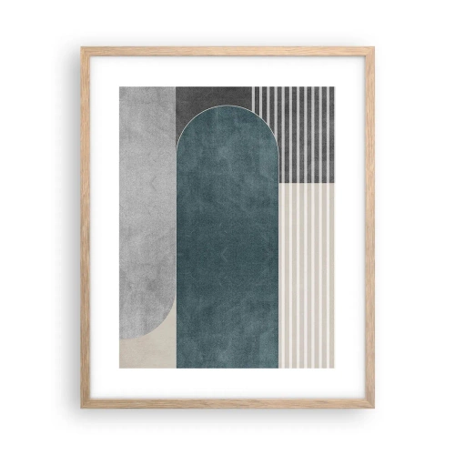 Plagát v ráme zo svetlého duba - Kompozícia na úrovni - 40x50 cm