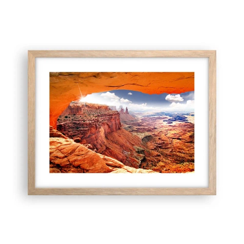 Plagát v ráme zo svetlého duba - Vytesané samotnou prírodou - 40x30 cm