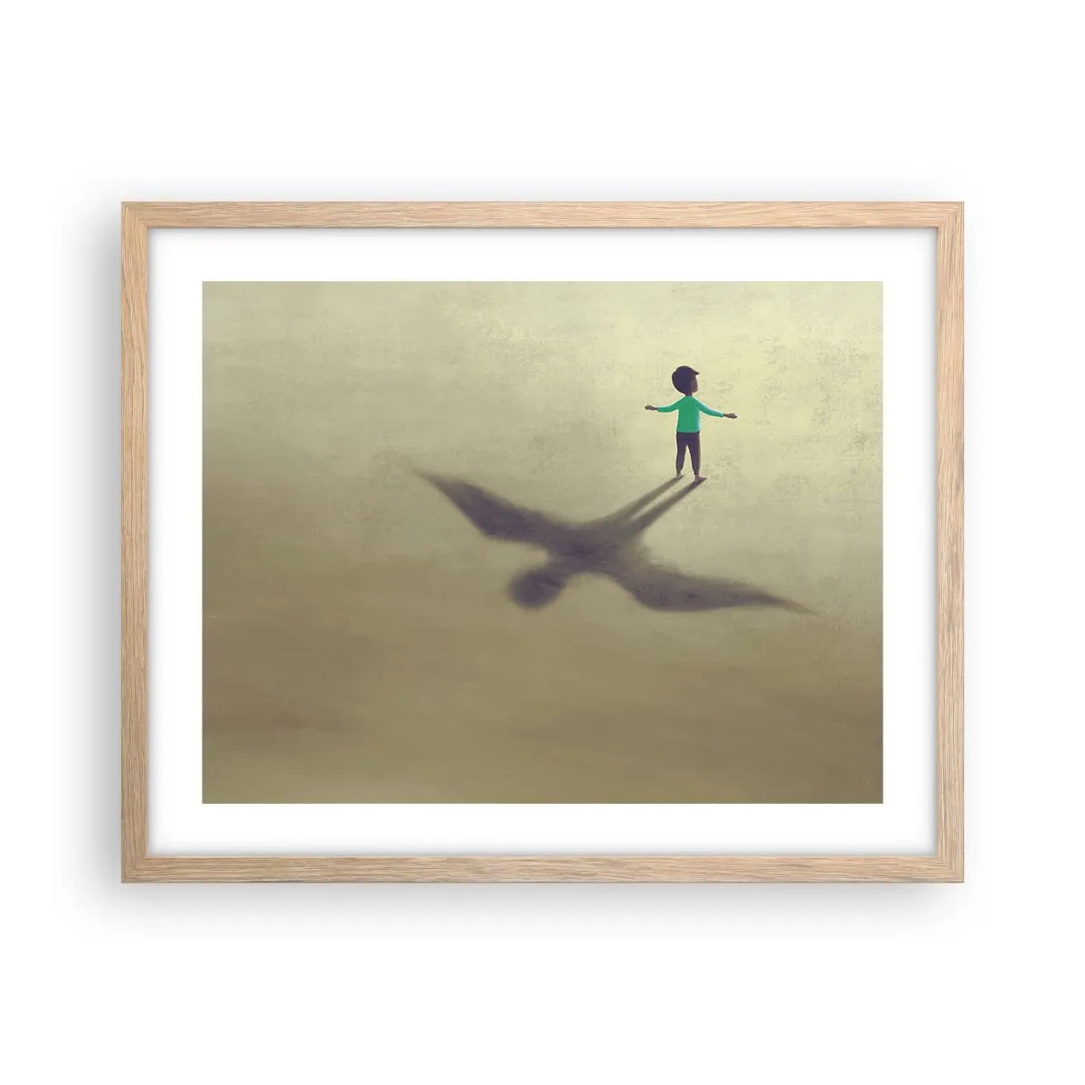 Plagát v ráme zo svetlého duba - Hrdina budúcnosti - 50x40 cm