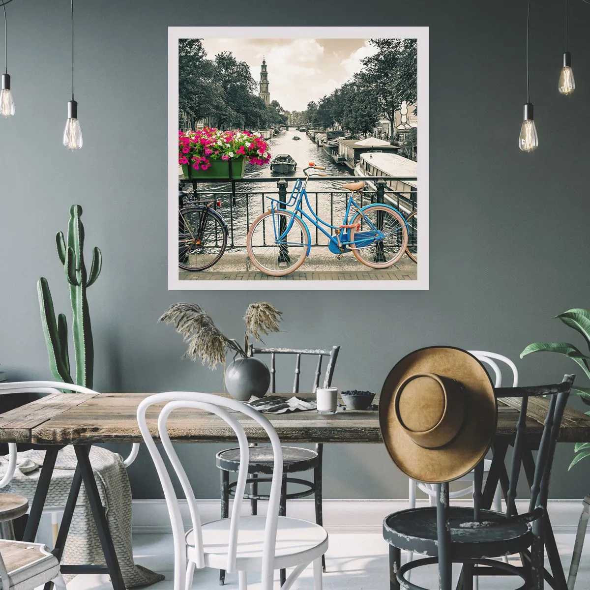 Plagát - Farby amsterdamskej ulice - 50x50 cm