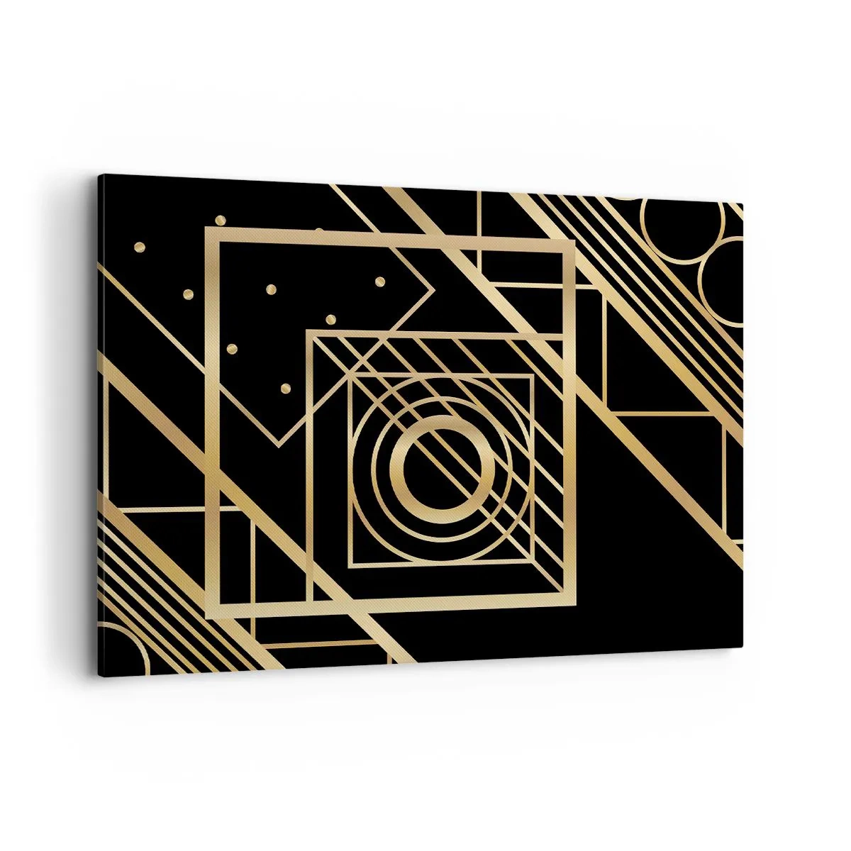 Obraz na plátne - Zlatá geometria - 100x70 cm