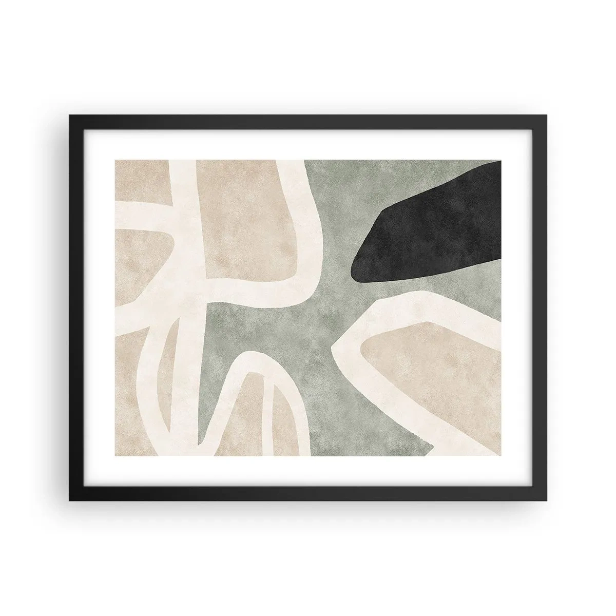Plagát v čiernom ráme - Kompozícia s čiernym motívom - 50x40 cm