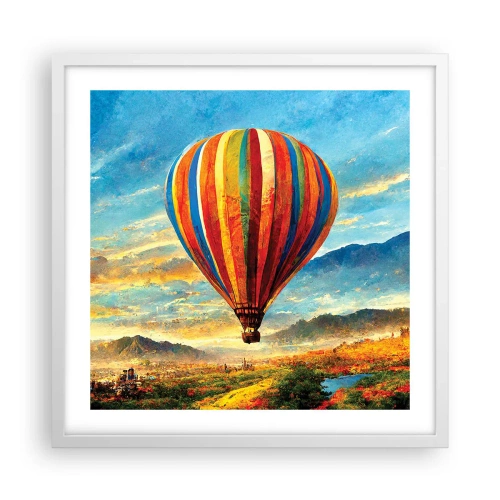 Plagát v bielom ráme - V tichu je toho vidieť viac - 50x50 cm