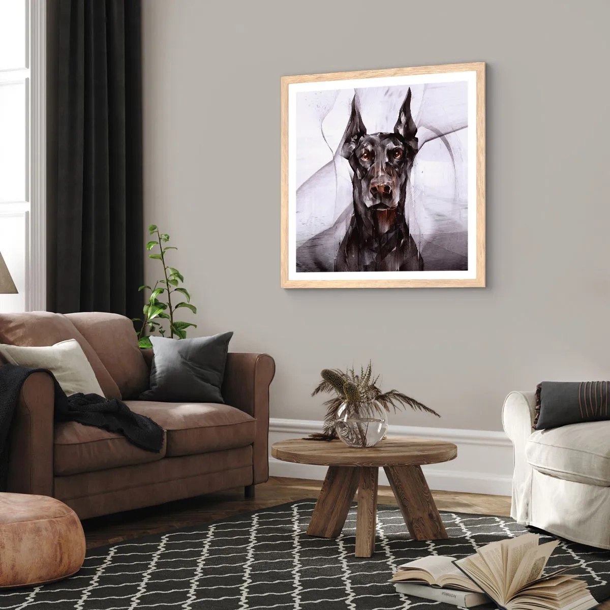 Plagát v ráme zo svetlého duba - Z urodzeného rodu - 30x30 cm