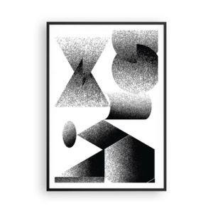 Plagát v čiernom ráme - Uhly a ovály - 70x100 cm