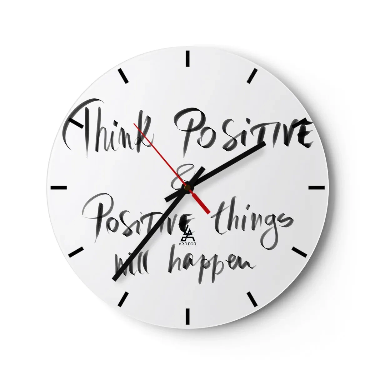 Nástenné hodiny - Ako žiť? - 40x40 cm