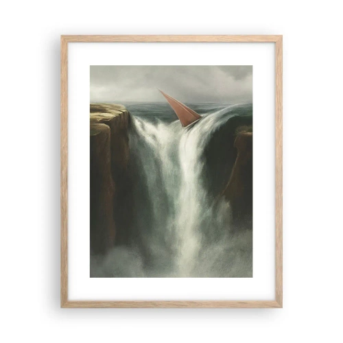 Plagát v ráme zo svetlého duba - Životné varovanie - 40x50 cm