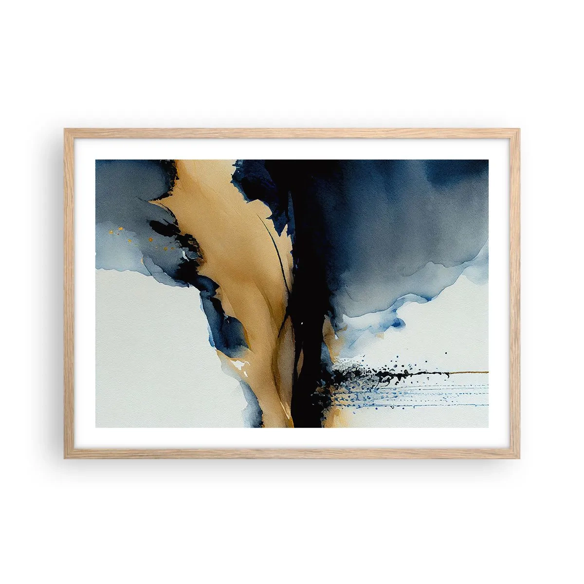 Plagát v ráme zo svetlého duba - Za závojom - 70x50 cm