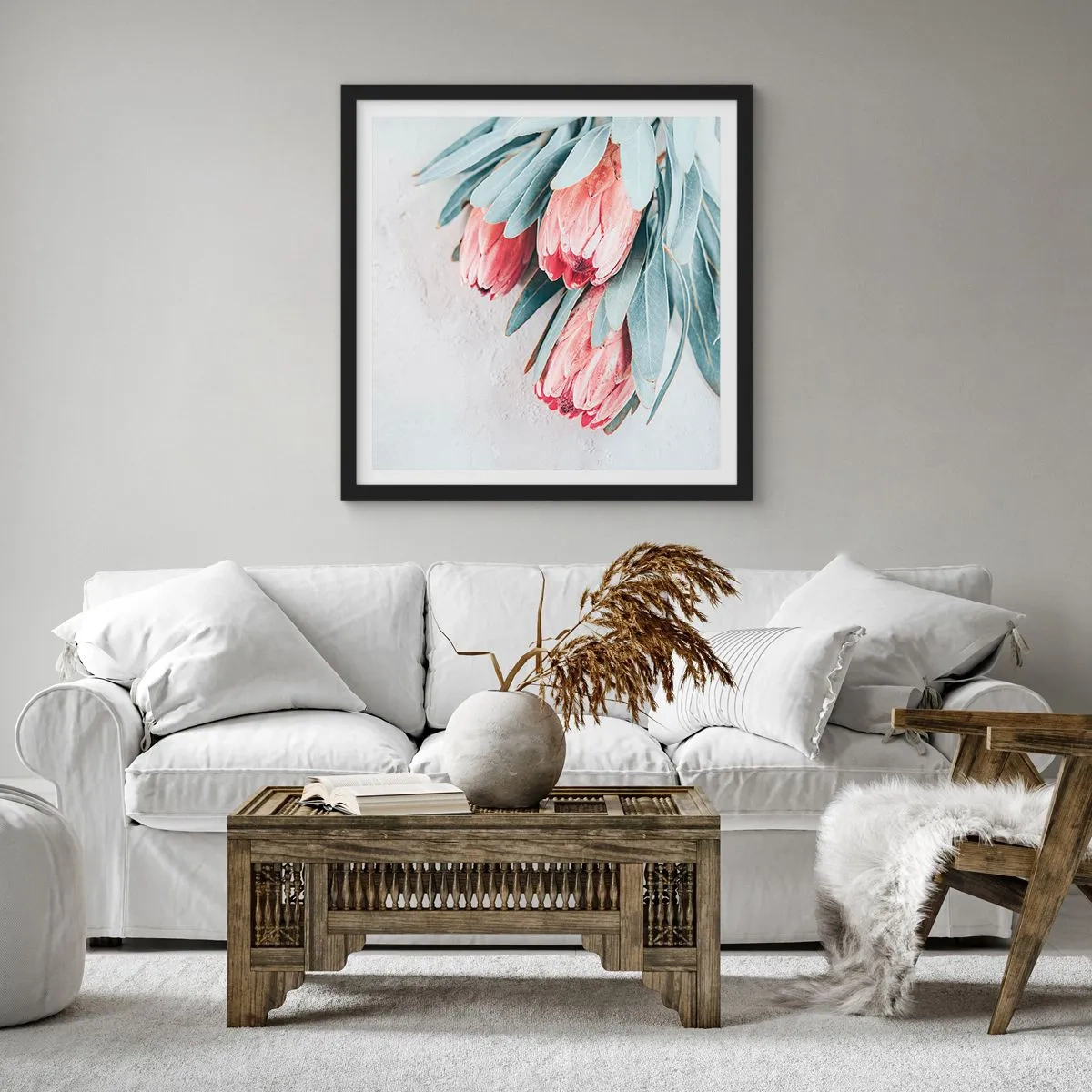 Plagát v čiernom ráme - Zahanbené svojou vlastnou krásou - 60x60 cm